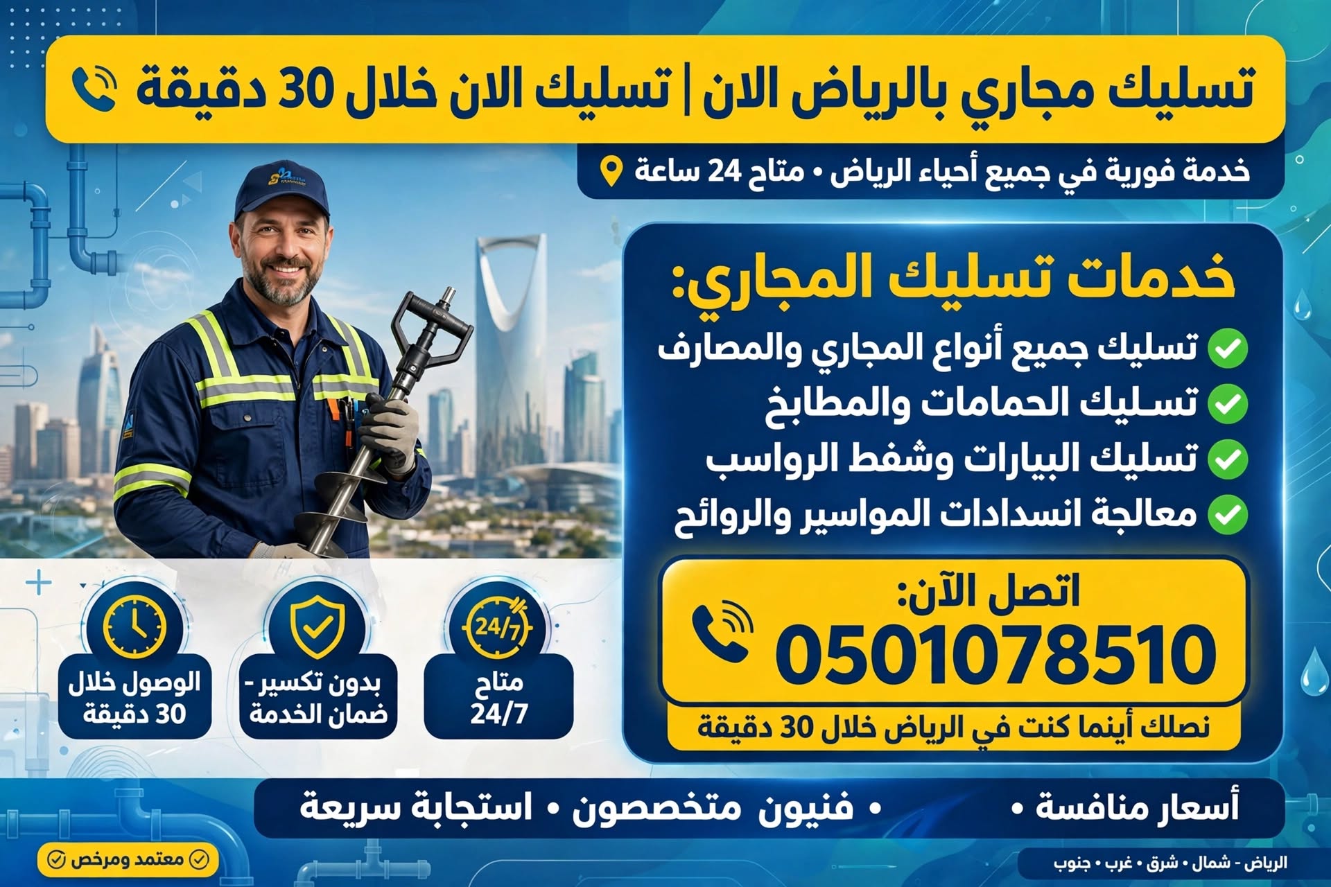 تسليك مجاري بالرياض الان