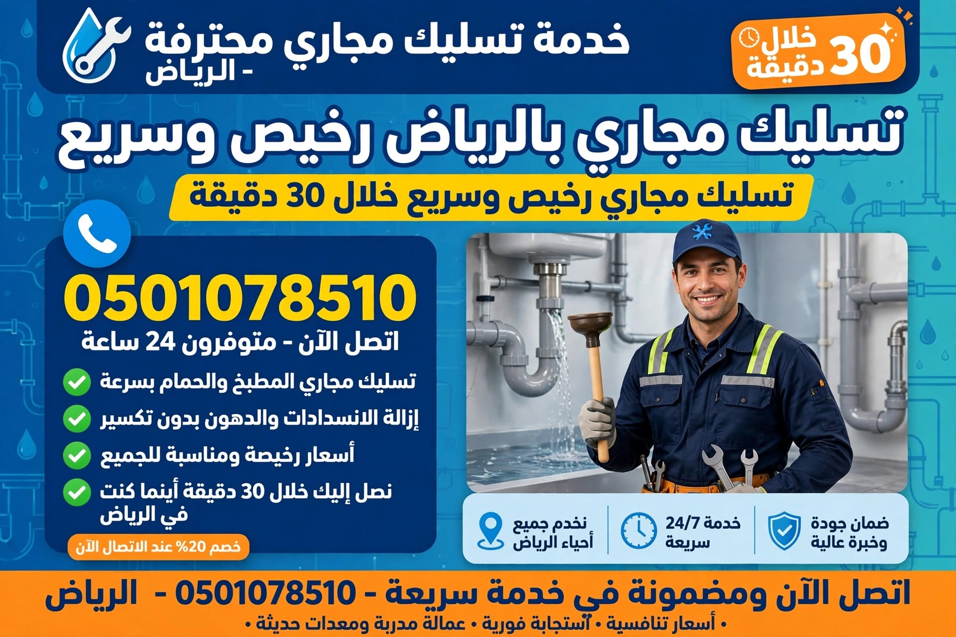 تسليك مجاري بالرياض رخيص وسريع